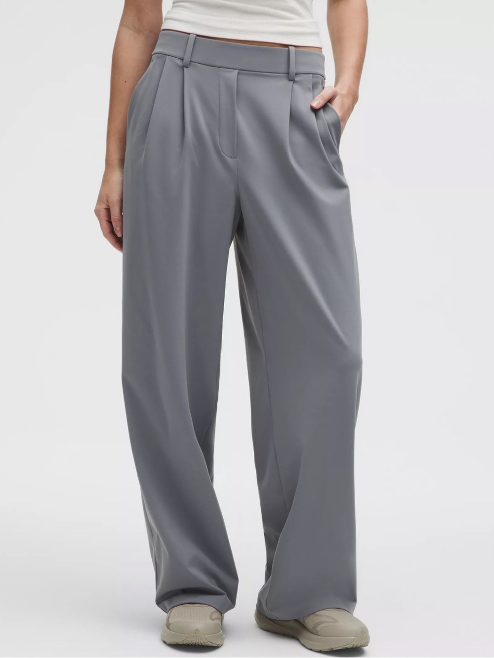 NWOT Lululemon Daydrift High-Rise Wide-Leg Trouser Regular In Solar Grey